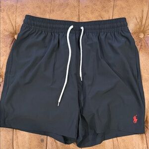 Polo by Ralph Lauren Red and Black Swim Trunks